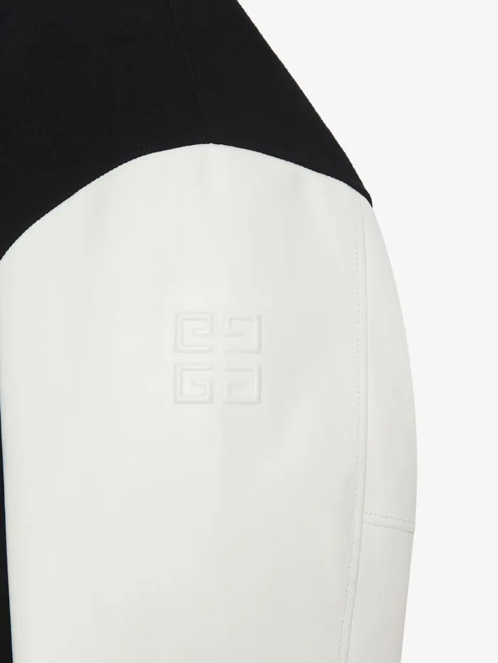 Givenchy GIVENCHY Varsity Jacket In Wool And Leather Blackwhite Men Outerwear and Blousons