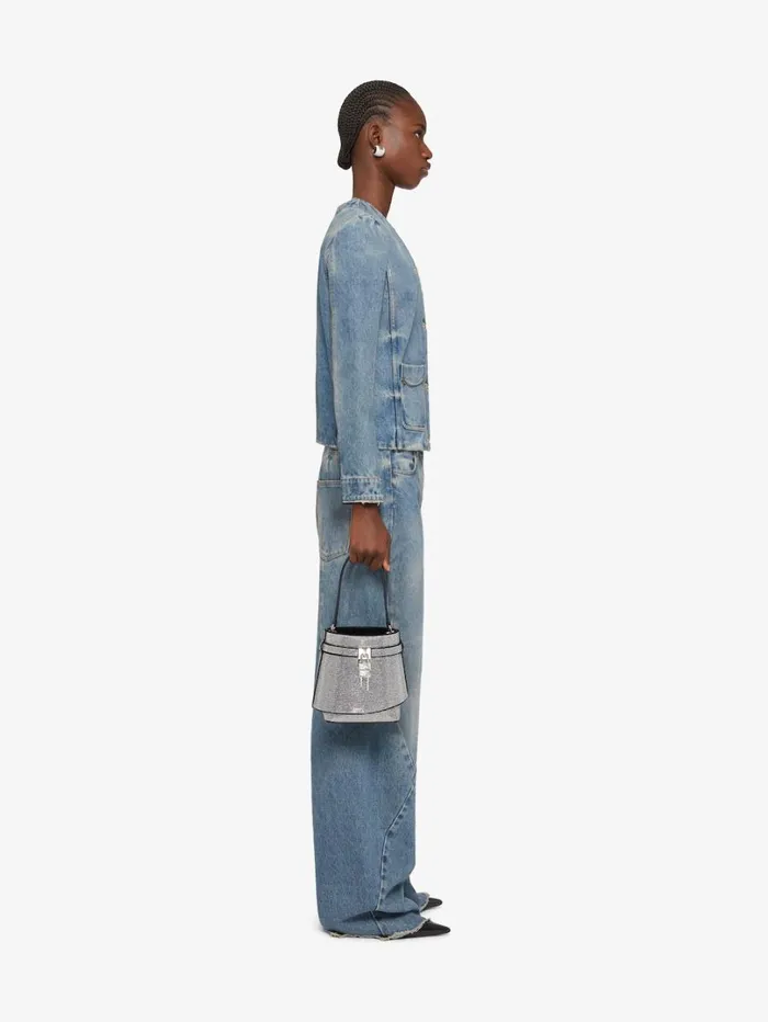 Givenchy Jacket In Denim With Chain Details Medium Blue Women Outerwear and Blousons