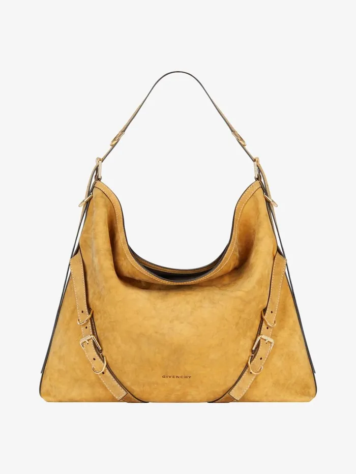 Givenchy Large Voyou Bag In Nubuck Beige Camel Men Crossbody Bags