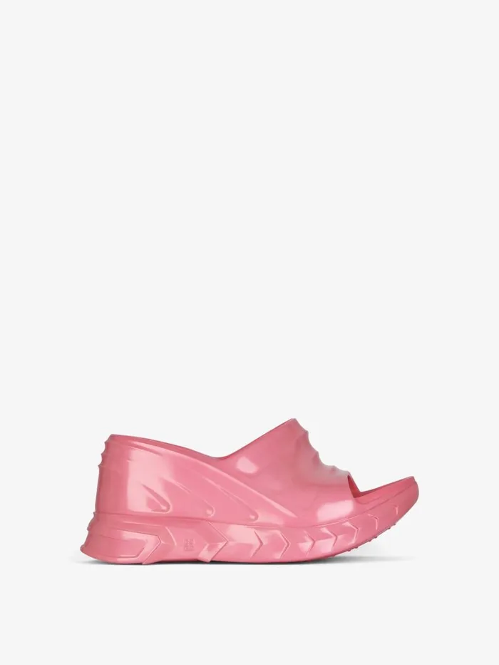 Givenchy Marshmallow Wedge Sandals In Iridescent Rubber Coral Women Slides and Sandals Givenchy Marshmallow Wedge Sandals In Iridescent Rubber Coral Women Slides and Sandals