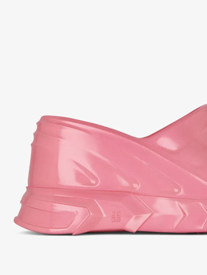 Givenchy Marshmallow Wedge Sandals In Iridescent Rubber Coral Women Slides and Sandals Givenchy Marshmallow Wedge Sandals In Iridescent Rubber Coral Women Slides and Sandals