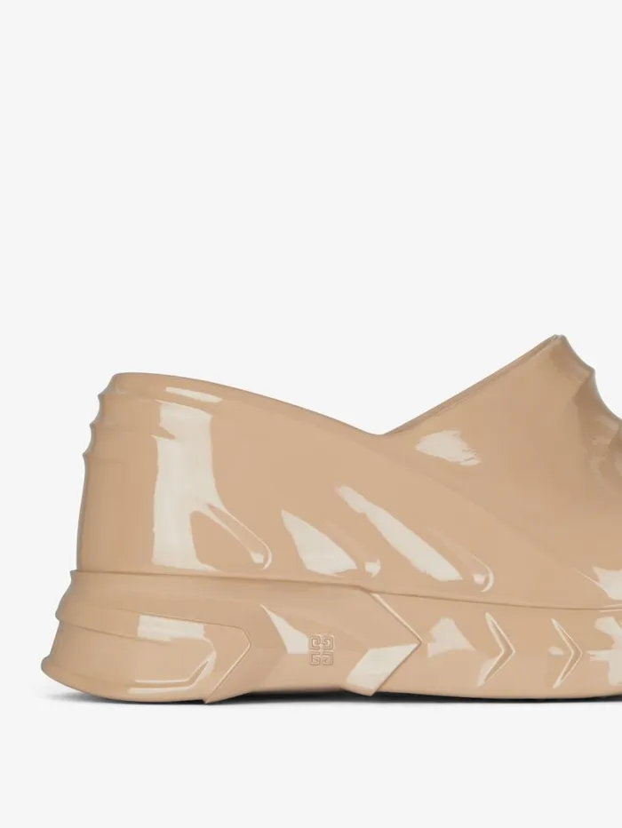 Givenchy Marshmallow Wedge Sandals In Rubber Nude Women Shark Lock Givenchy Marshmallow Wedge Sandals In Rubber Nude Women Shark Lock