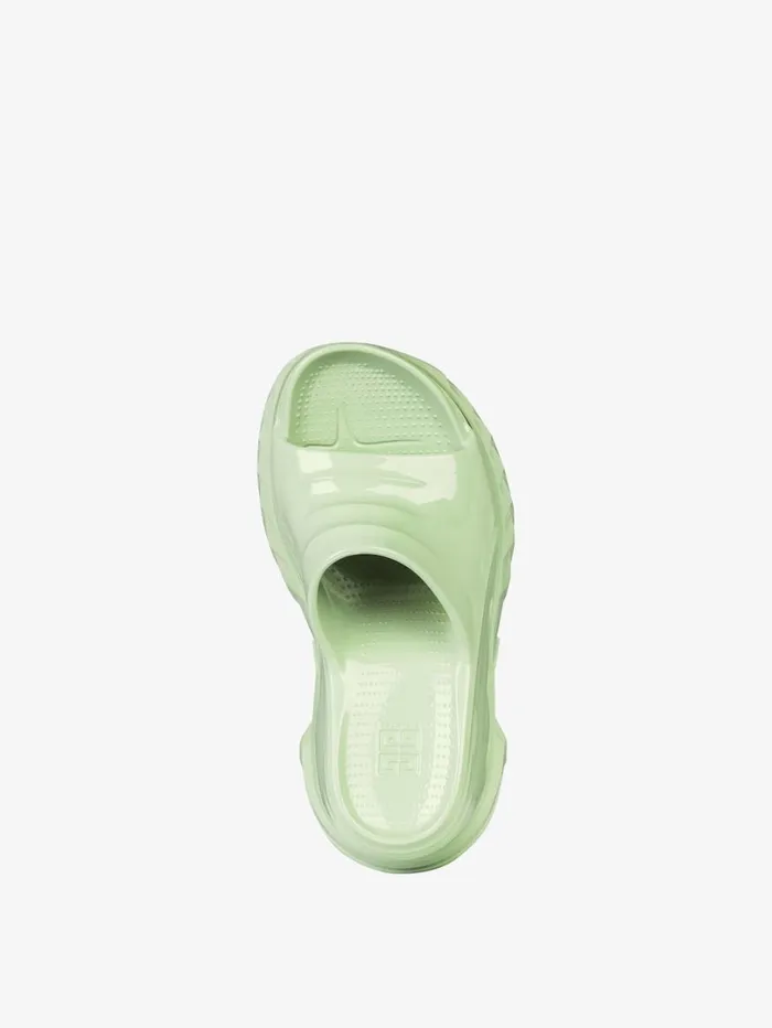 Givenchy Marshmallow Wedge Sandals In Rubber Pistachio Women Slides and Sandals Givenchy Marshmallow Wedge Sandals In Rubber Pistachio Women Slides and Sandals