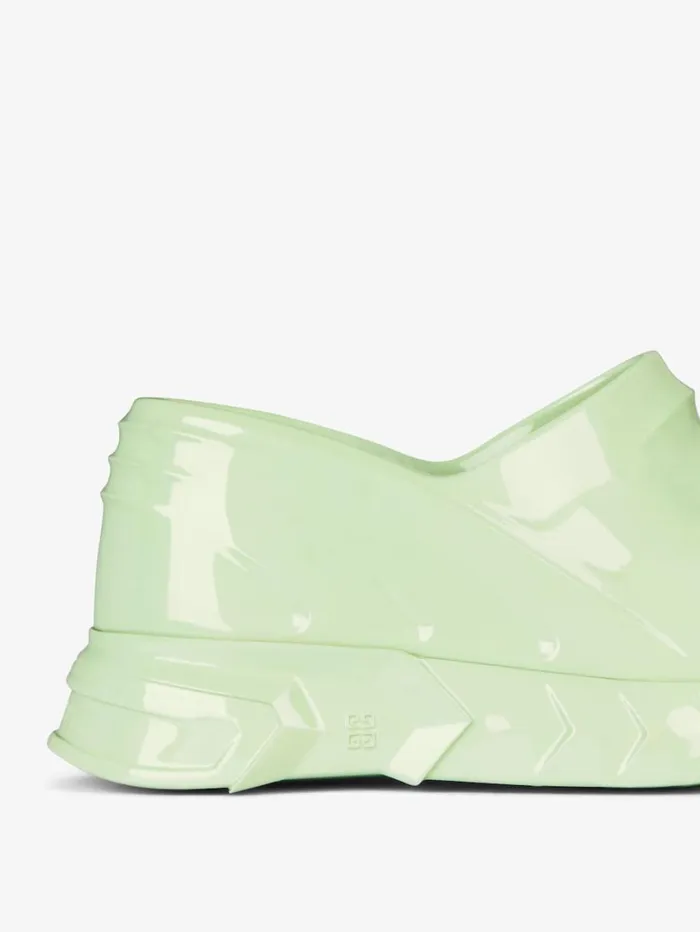 Givenchy Marshmallow Wedge Sandals In Rubber Pistachio Women Slides and Sandals Givenchy Marshmallow Wedge Sandals In Rubber Pistachio Women Slides and Sandals