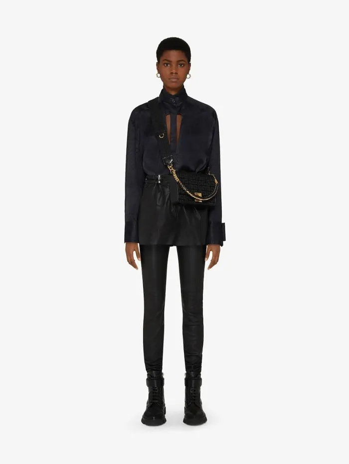 Givenchy Medium 4G Bag In 4G Embroidery With Chain Black Women Crossbody Bags Givenchy Medium 4G Bag In 4G Embroidery With Chain Black Women Crossbody Bags