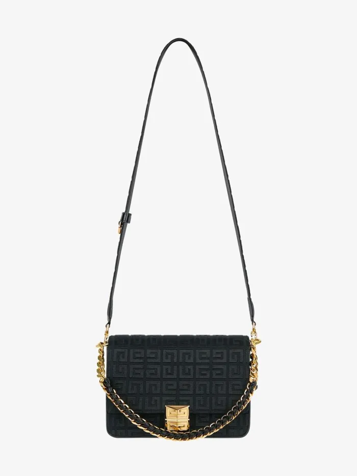 Givenchy Medium 4G Bag In 4G Embroidery With Chain Black Women Crossbody Bags Givenchy Medium 4G Bag In 4G Embroidery With Chain Black Women Crossbody Bags