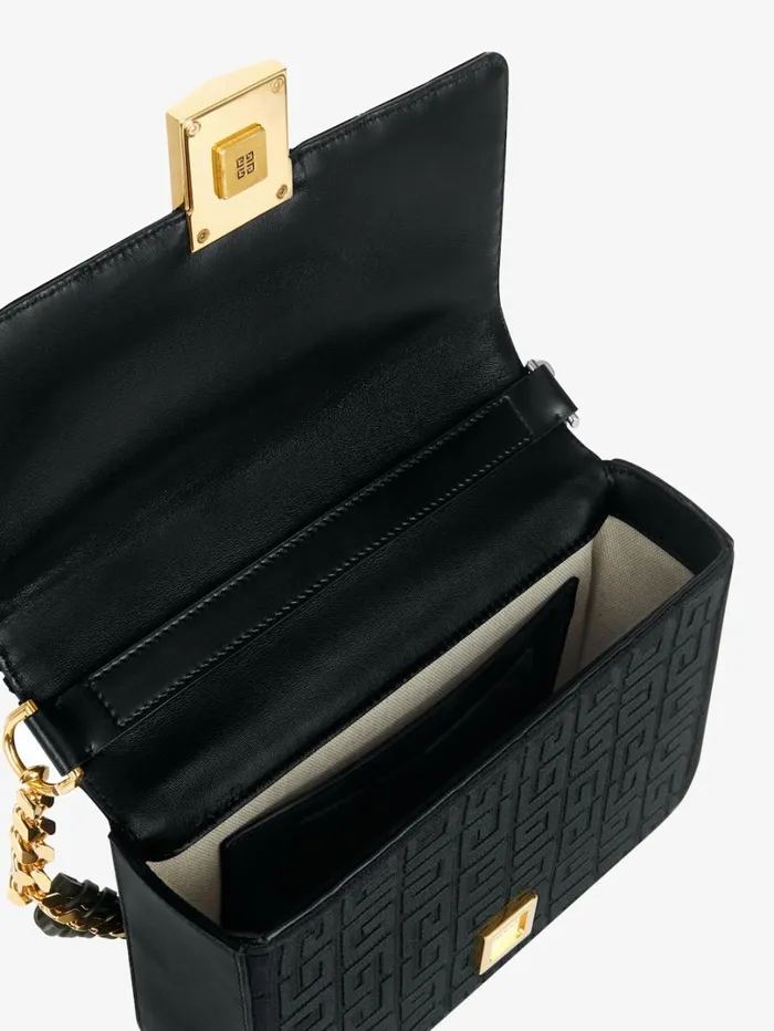 Givenchy Medium 4G Bag In 4G Embroidery With Chain Black Women Crossbody Bags Givenchy Medium 4G Bag In 4G Embroidery With Chain Black Women Crossbody Bags
