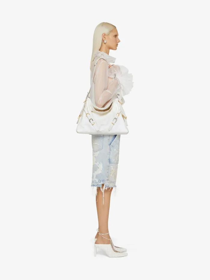 Givenchy Medium Voyou Bag In Leather Ivory Women Crossbody Bags Givenchy Medium Voyou Bag In Leather Ivory Women Crossbody Bags