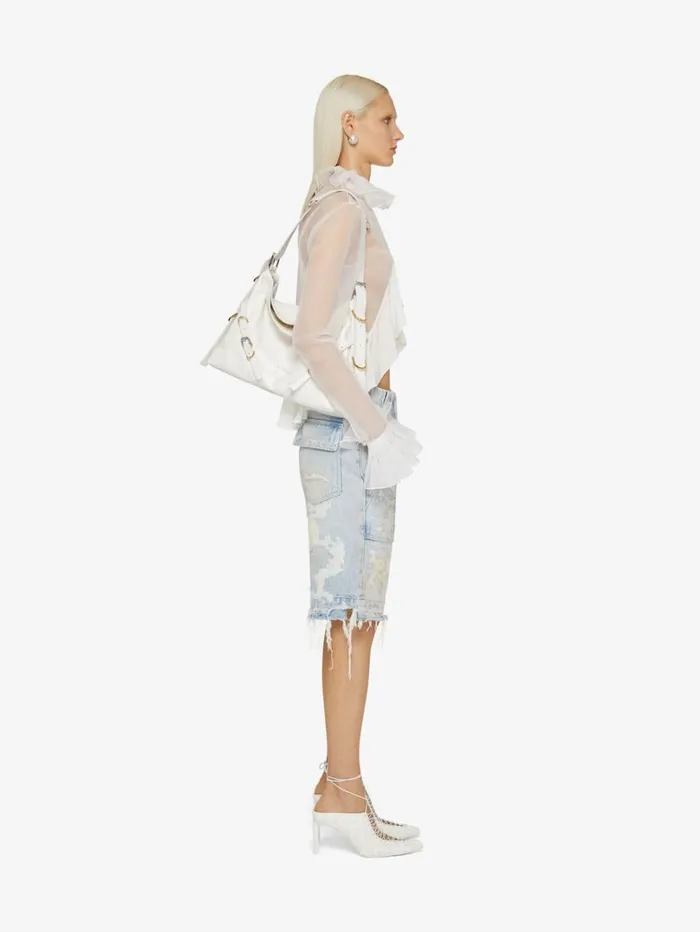 Givenchy Medium Voyou Bag In Leather Ivory Women Crossbody Bags Givenchy Medium Voyou Bag In Leather Ivory Women Crossbody Bags