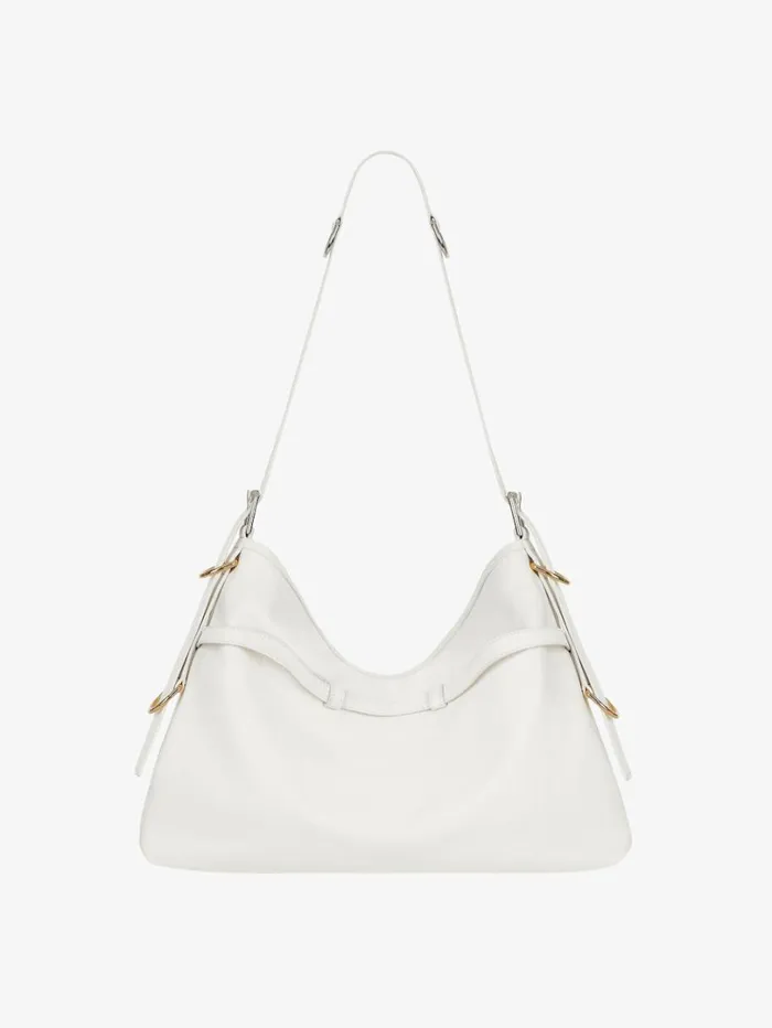 Givenchy Medium Voyou Bag In Leather Ivory Women Crossbody Bags Givenchy Medium Voyou Bag In Leather Ivory Women Crossbody Bags