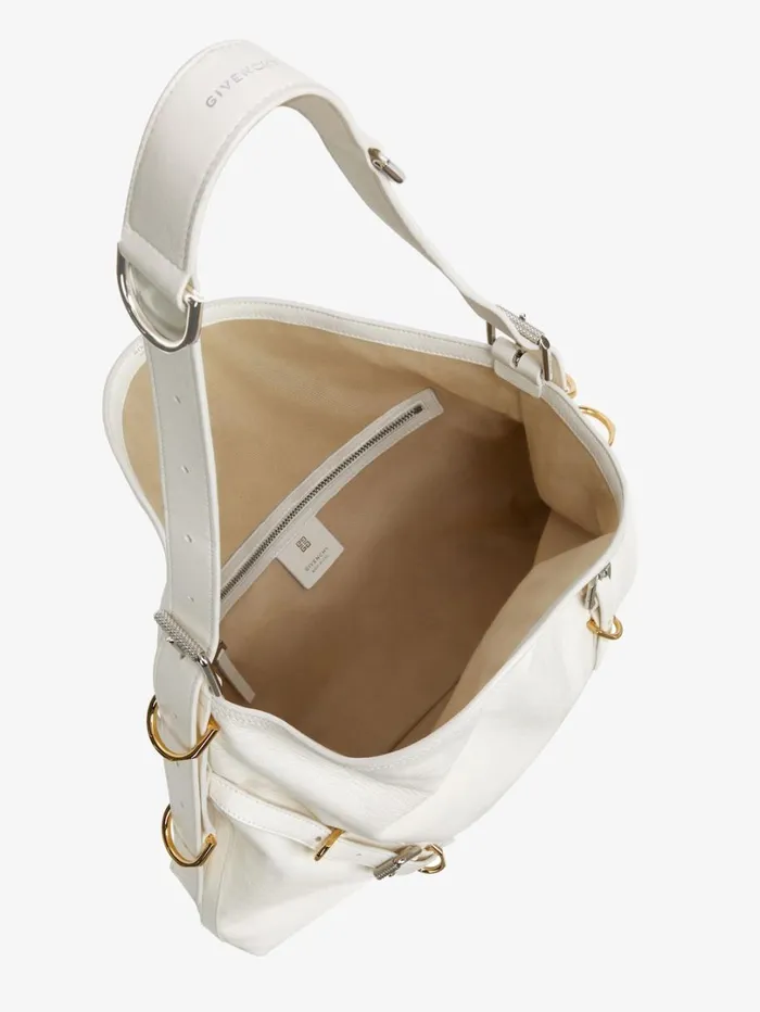 Givenchy Medium Voyou Bag In Leather Ivory Women Crossbody Bags Givenchy Medium Voyou Bag In Leather Ivory Women Crossbody Bags