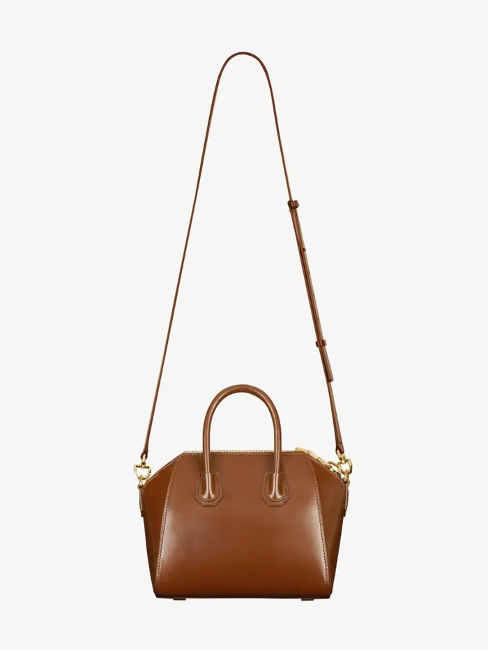 Givenchy Mini Antigona Bag In Box Leather Walnut Brown Women Crossbody Bags Givenchy Mini Antigona Bag In Box Leather Walnut Brown Women Crossbody Bags