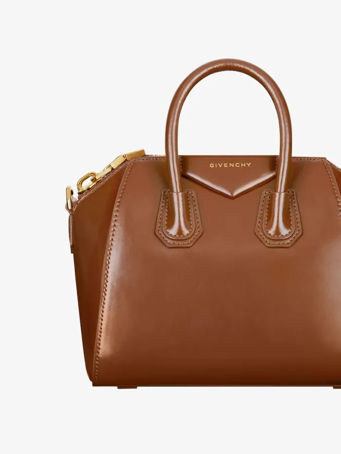 Givenchy Mini Antigona Bag In Box Leather Walnut Brown Women Crossbody Bags Givenchy Mini Antigona Bag In Box Leather Walnut Brown Women Crossbody Bags