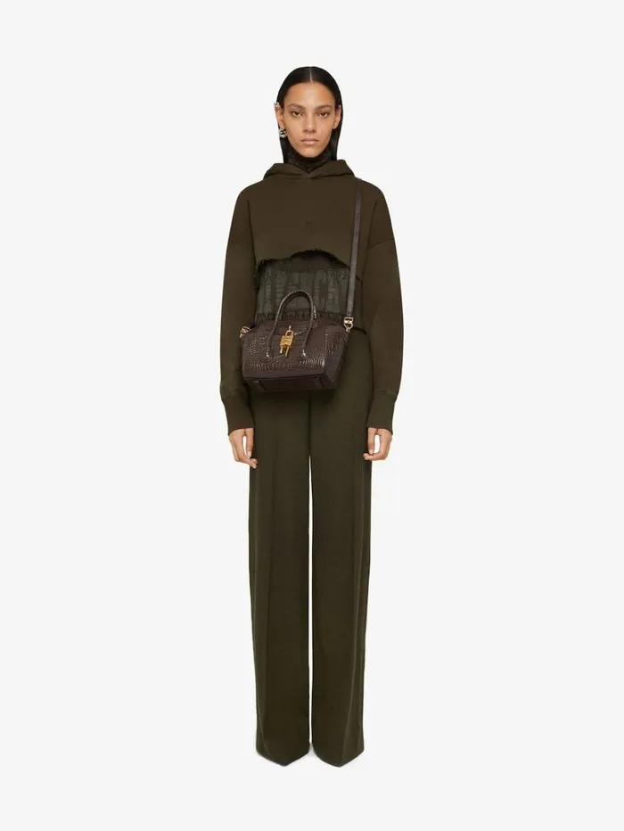 Givenchy Mini Antigona Lock Bag In Crocodile Dark Brown Women Crossbody Bags Givenchy Mini Antigona Lock Bag In Crocodile Dark Brown Women Crossbody Bags
