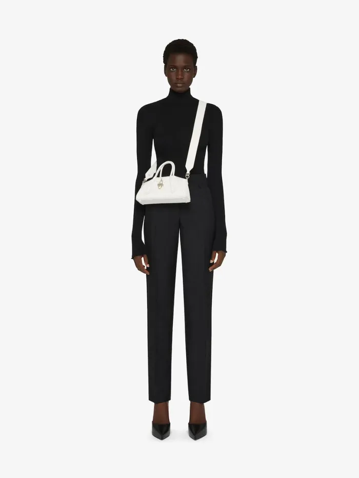 Givenchy Mini Antigona Stretch Bag In Box Leather Ivory Women Crossbody Bags Givenchy Mini Antigona Stretch Bag In Box Leather Ivory Women Crossbody Bags