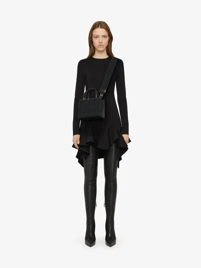 Givenchy Mini GTote Shopping Bag In 4G Embroidery Black Women Crossbody Bags Givenchy Mini GTote Shopping Bag In 4G Embroidery Black Women Crossbody Bags
