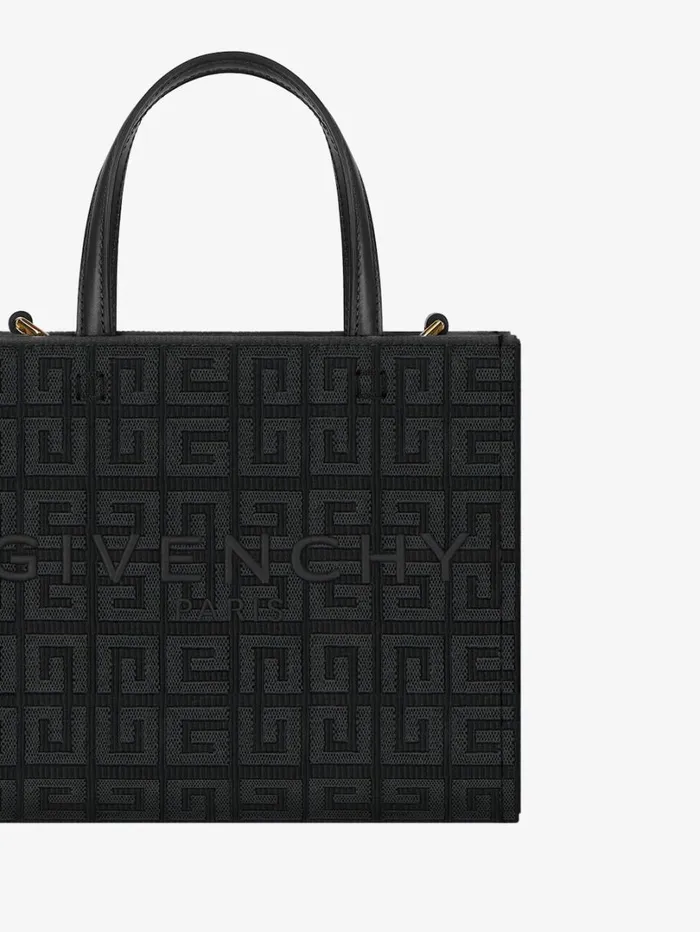 Givenchy Mini GTote Shopping Bag In 4G Embroidery Black Women Crossbody Bags Givenchy Mini GTote Shopping Bag In 4G Embroidery Black Women Crossbody Bags