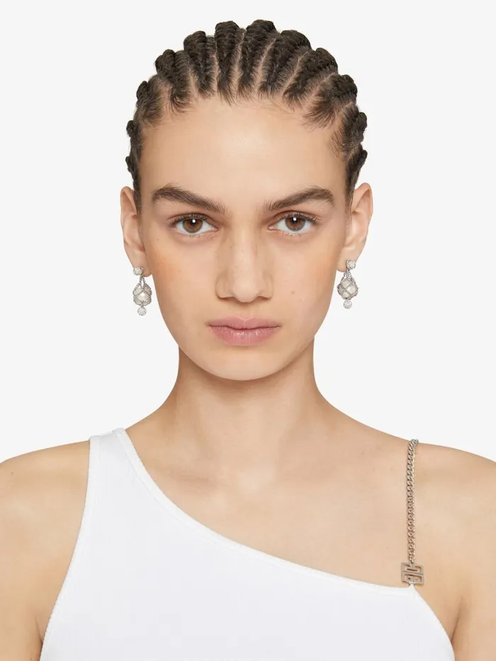 Givenchy Pearling Earrings In Metal With Pearls And Crystals Whitesilvery Women Jewelry Givenchy Pearling Earrings In Metal With Pearls And Crystals Whitesilvery Women Jewelry