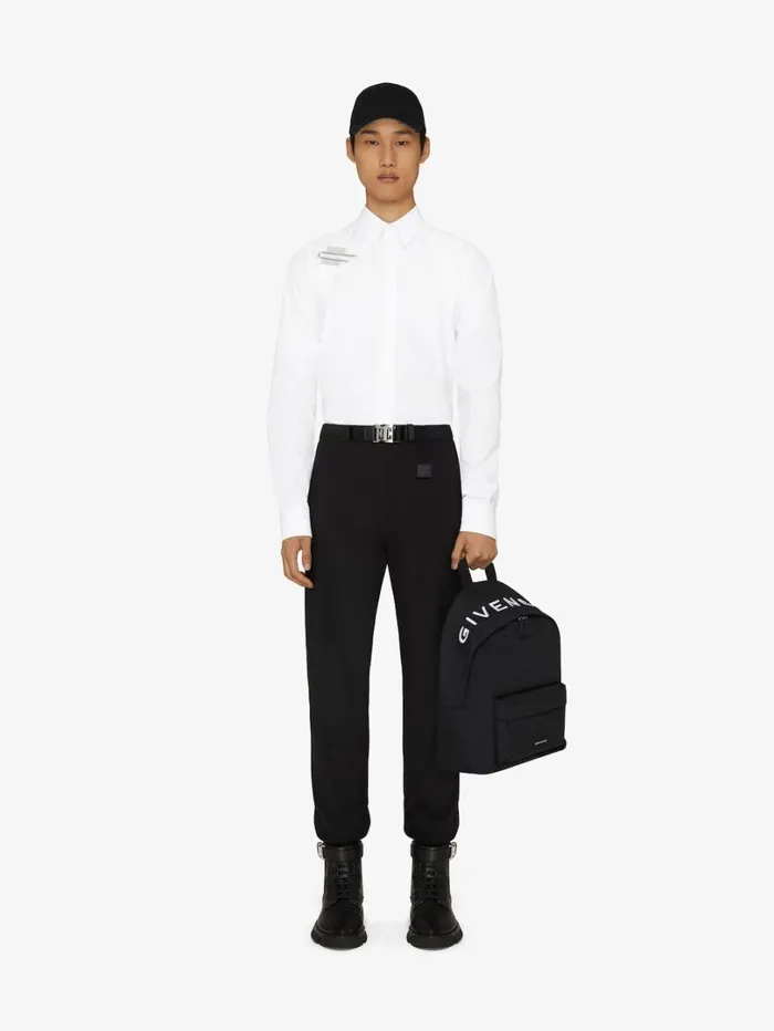 Givenchy Shirt In Poplin With Ulock Harness White Men Shirts