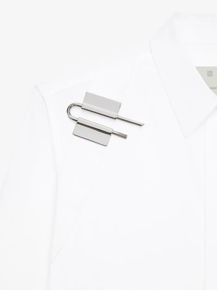 Givenchy Shirt In Poplin With Ulock Harness White Men Shirts
