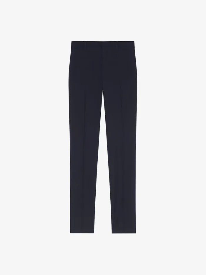 Givenchy Slim Fit Tailored Pants In Wool Navy Men Pants and Shorts