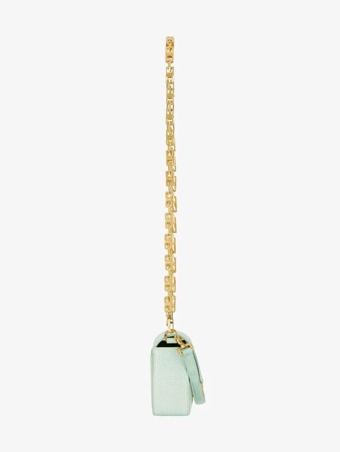 Givenchy Small 4G Bag In Ayers With Chain Celadon Women Crossbody Bags Givenchy Small 4G Bag In Ayers With Chain Celadon Women Crossbody Bags