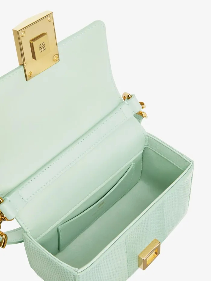 Givenchy Small 4G Bag In Ayers With Chain Celadon Women Crossbody Bags Givenchy Small 4G Bag In Ayers With Chain Celadon Women Crossbody Bags