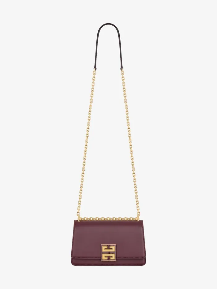 Givenchy Small 4G Bag In Leather With Chain Oxblood Red Women Crossbody Bags Givenchy Small 4G Bag In Leather With Chain Oxblood Red Women Crossbody Bags