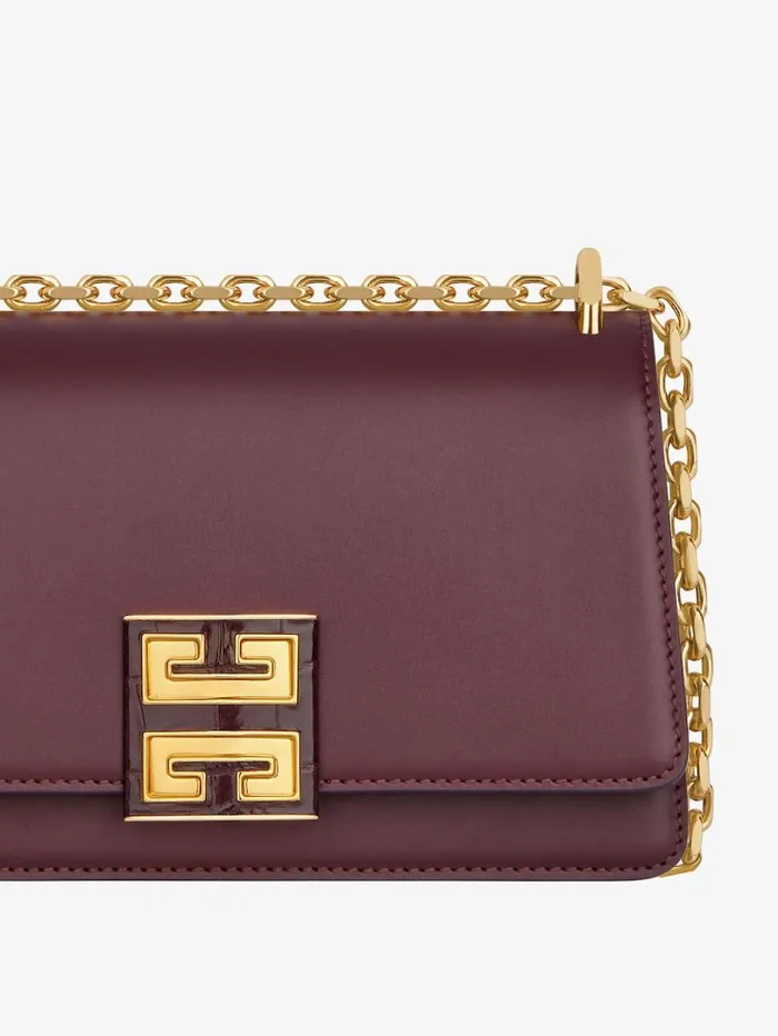 Givenchy Small 4G Bag In Leather With Chain Oxblood Red Women Crossbody Bags Givenchy Small 4G Bag In Leather With Chain Oxblood Red Women Crossbody Bags