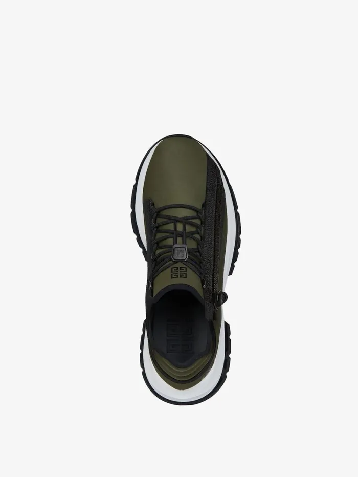 Givenchy Spectre Runner Sneakers In Synthetic Fiber With Zip Khakiblack Men Sneakers Givenchy Spectre Runner Sneakers In Synthetic Fiber With Zip Khakiblack Men Sneakers