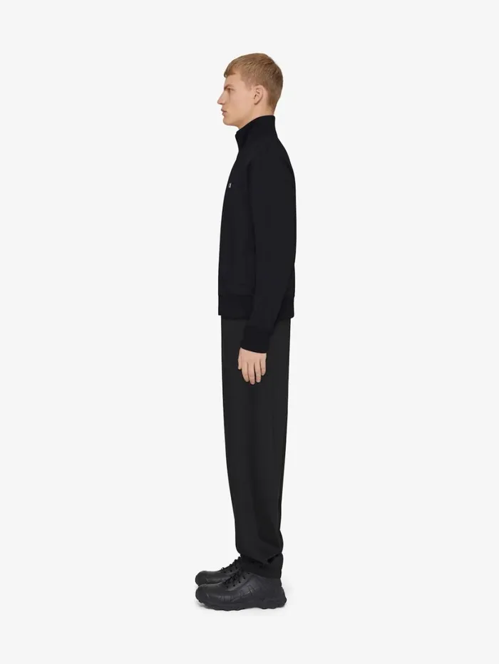 Givenchy Tracksuit Jacket In Fleece With 4G Detail Black Men Coats and Jackets