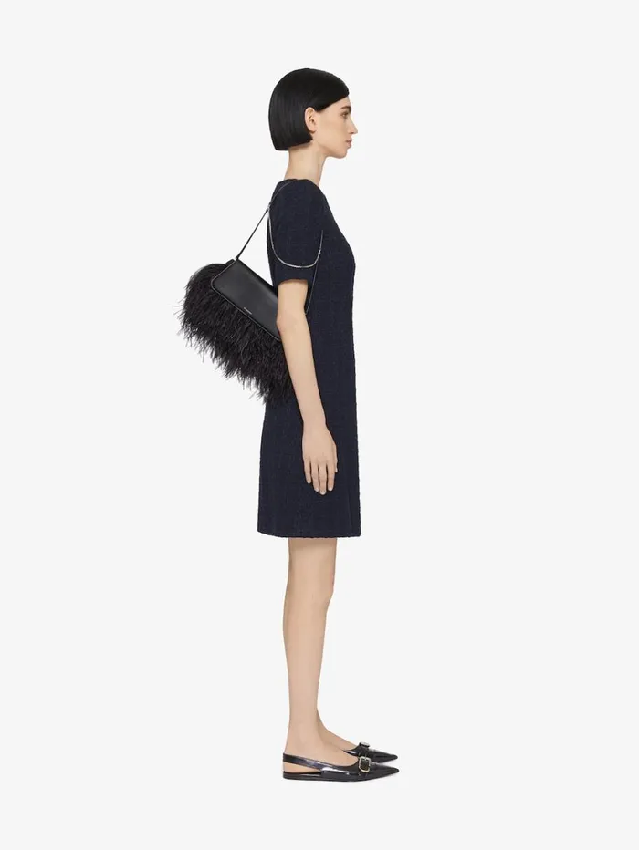 Givenchy Voyou Clutch Bag In Leather And Feathers Black Women Shoulder Bags Givenchy Voyou Clutch Bag In Leather And Feathers Black Women Shoulder Bags