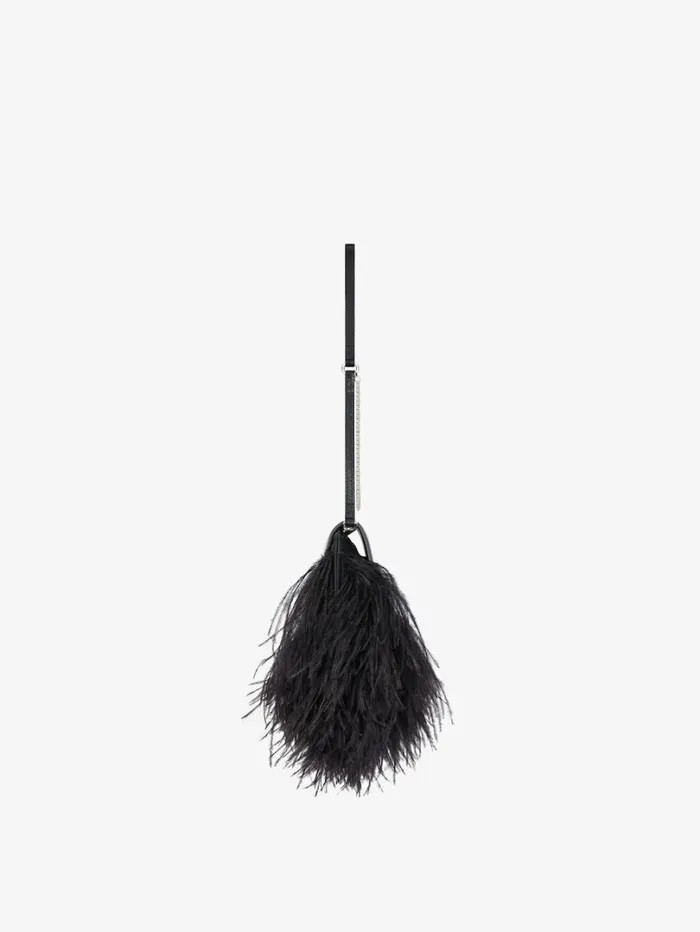 Givenchy Voyou Clutch Bag In Leather And Feathers Black Women Shoulder Bags Givenchy Voyou Clutch Bag In Leather And Feathers Black Women Shoulder Bags