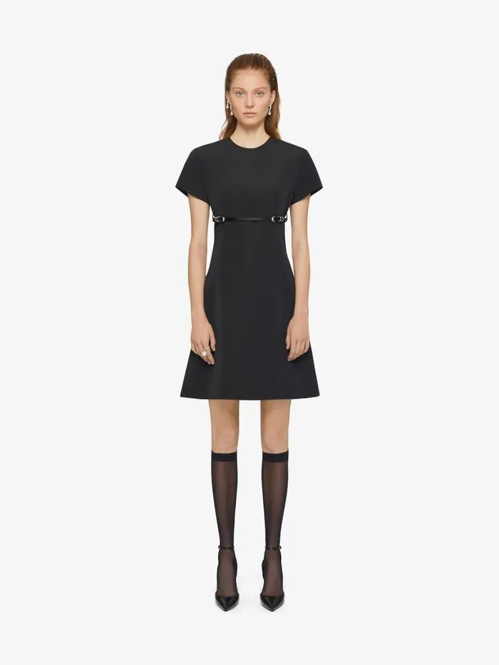 Givenchy Voyou Dress In Cotton Taffetas Black Women Dresses