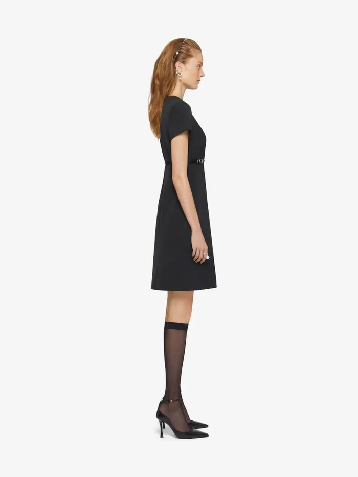Givenchy Voyou Dress In Cotton Taffetas Black Women Dresses
