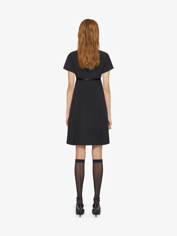 Givenchy Voyou Dress In Cotton Taffetas Black Women Dresses