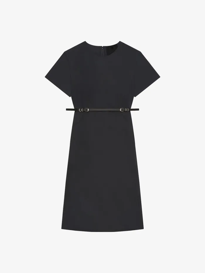 Givenchy Voyou Dress In Cotton Taffetas Black Women Dresses