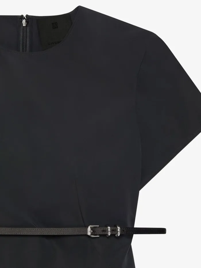 Givenchy Voyou Dress In Cotton Taffetas Black Women Dresses