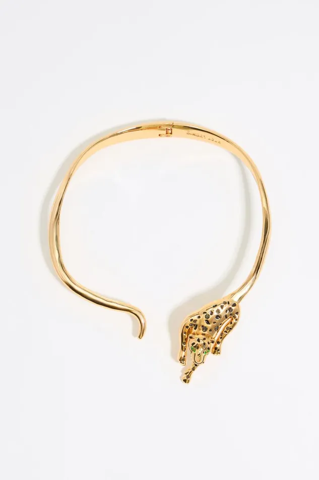 Gold And Black Choker Green Women Bimba Y Lola Necklaces