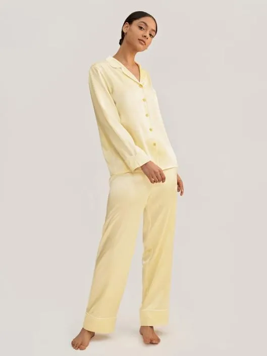 Golden Cocoon Silk Satin Pajama Set Women Lilysilk Pajamas