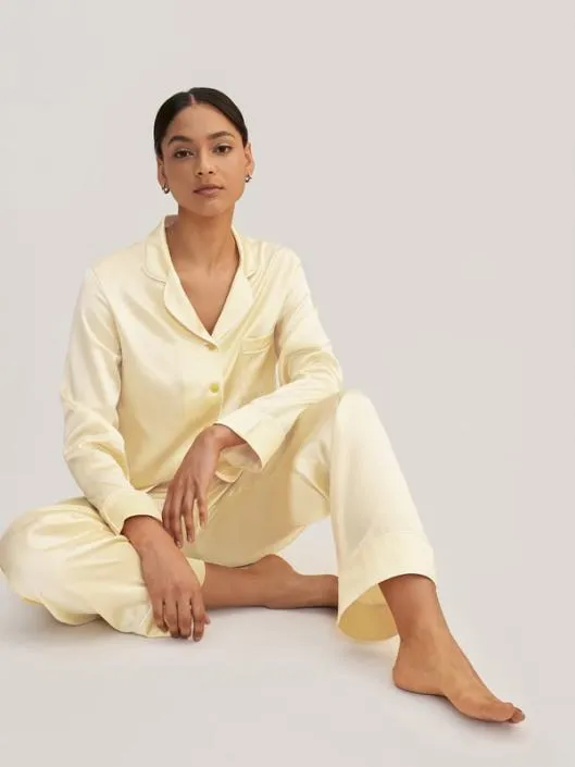 Golden Cocoon Silk Satin Pajama Set Women Lilysilk Pajamas