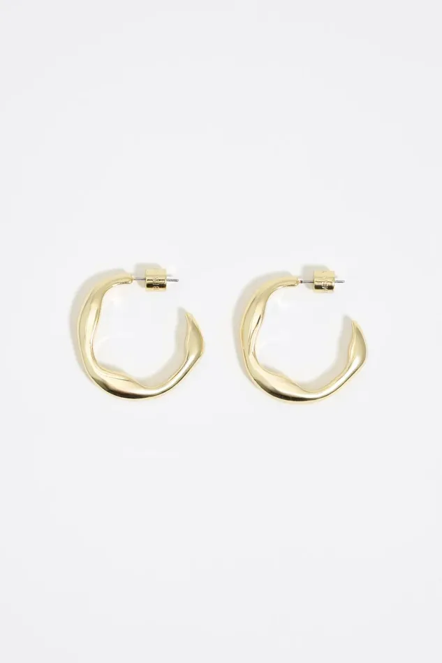 Golden Hoop Earrings Gold Women Bimba Y Lola Jewelry