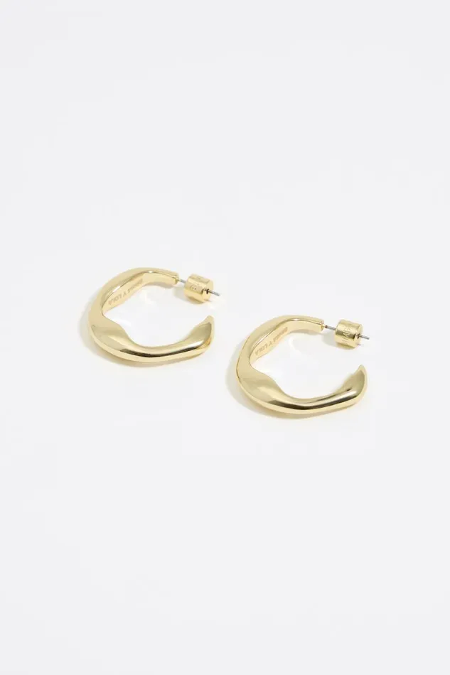 Golden Hoop Earrings Gold Women Bimba Y Lola Jewelry Golden Hoop Earrings Gold Women Bimba Y Lola Jewelry