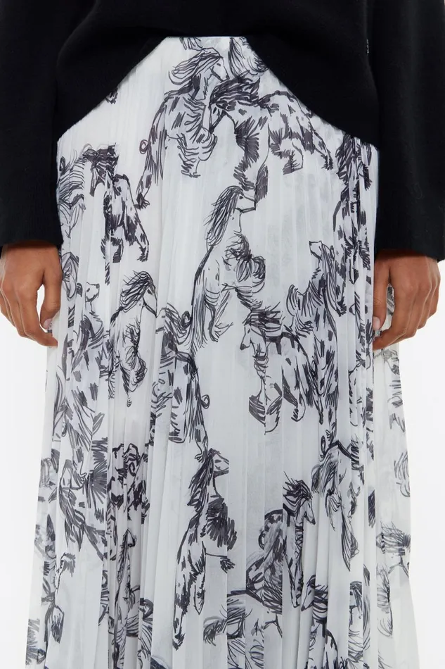 Grey Greyhound Pleated Midi Skirt Galgo Big Grey Women Bimba Y Lola Total Look Grey Greyhound Pleated Midi Skirt Galgo Big Grey Women Bimba Y Lola Total Look