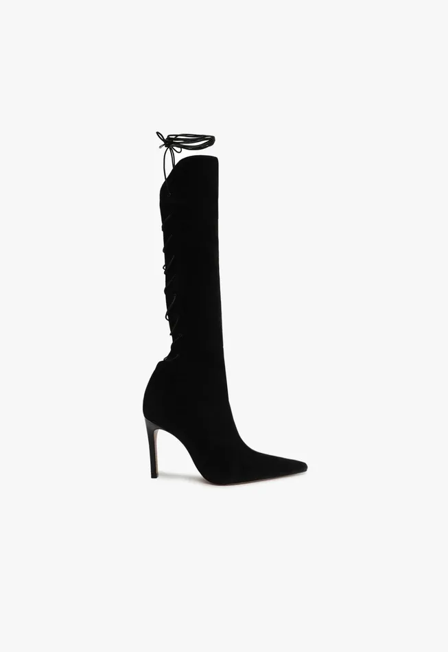 Gwen Suede Boot Black Women Schutz Shoes Boots