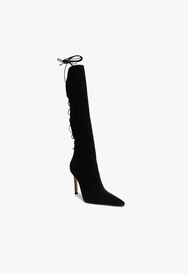 Gwen Suede Boot Black Women Schutz Shoes Boots