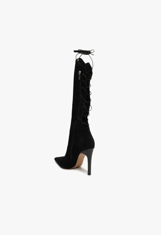 Gwen Suede Boot Black Women Schutz Shoes Boots