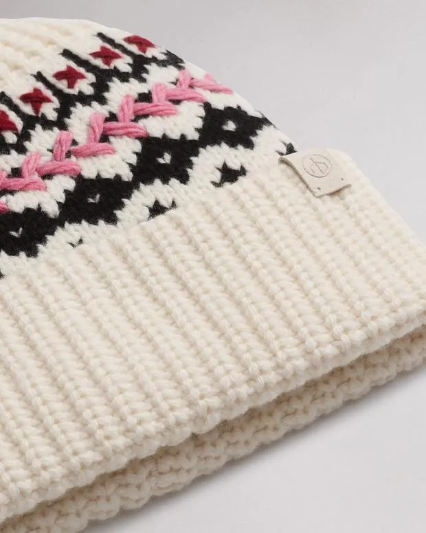 Hats and Gloves Women Rag and Bone Leigh Fair Isle Beanie Ivory