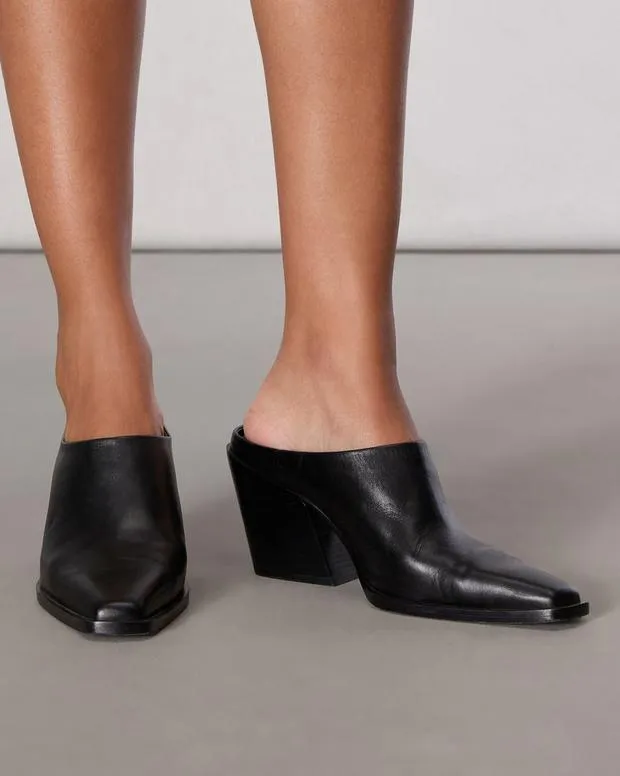 Heels Women Rag and Bone Joni Leather Mule Black