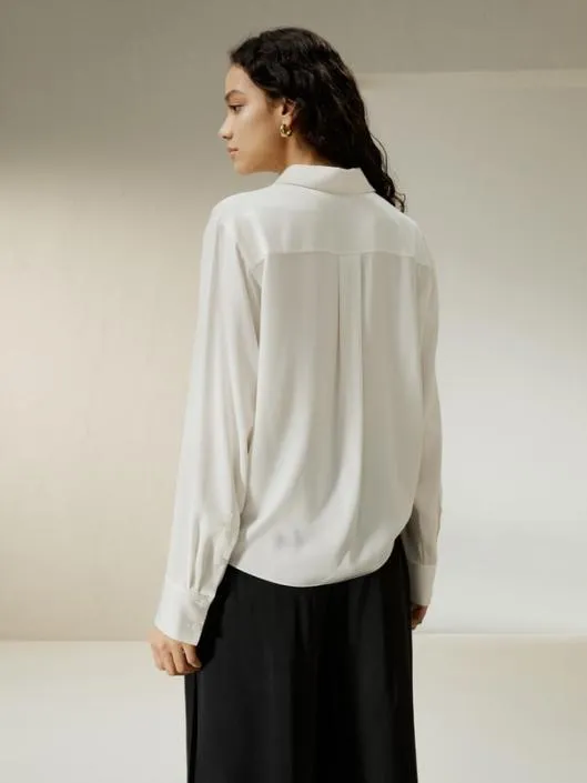 Hem Pleated Silk Blouse Women Blouses Lilysilk Shirts